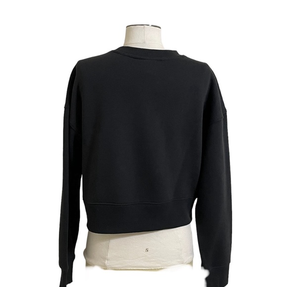 New COWS X CACTI Womens Black Crop Sweatshirt Rainbow Mountain Graphic Medium - Picture 5 of 9